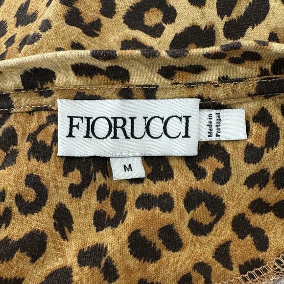 Fiorucci Graphic Tee Leopard Print Cherubs Angels T-Shirt Top Womens Size Medium - Picture 4 of 9